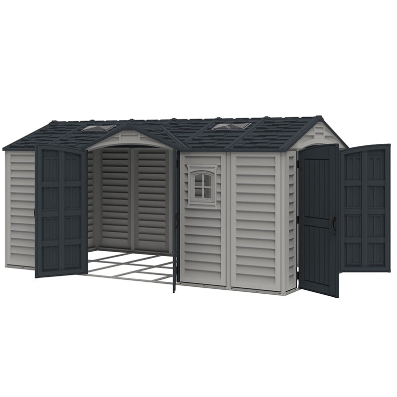 15X ft APEX PRO Storage Shed With Foundation Kit