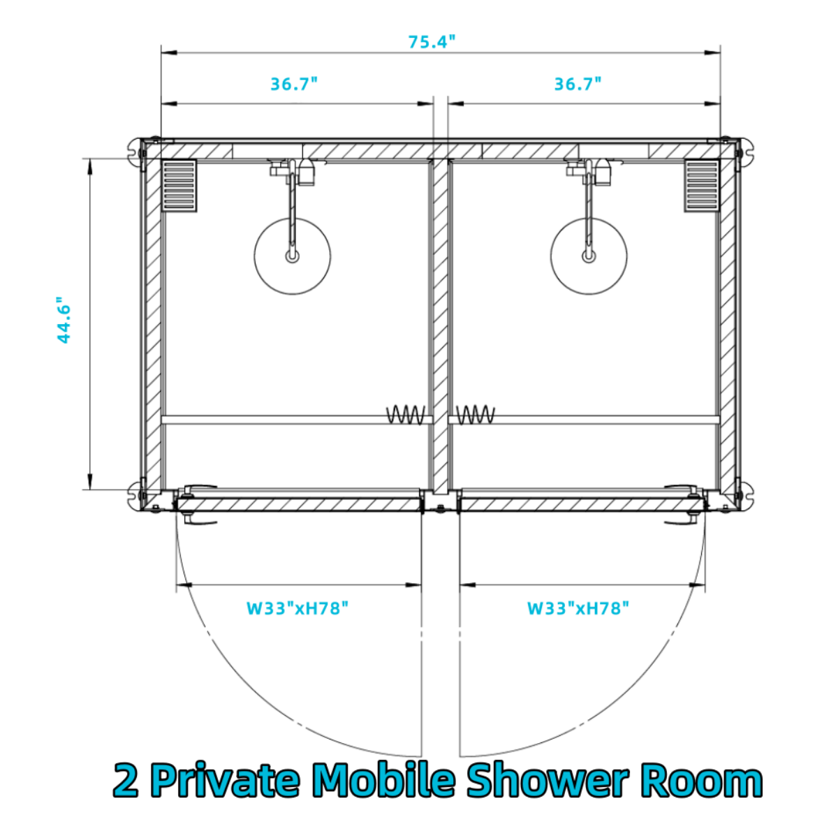2 Private Mobile Shower Room floorplan