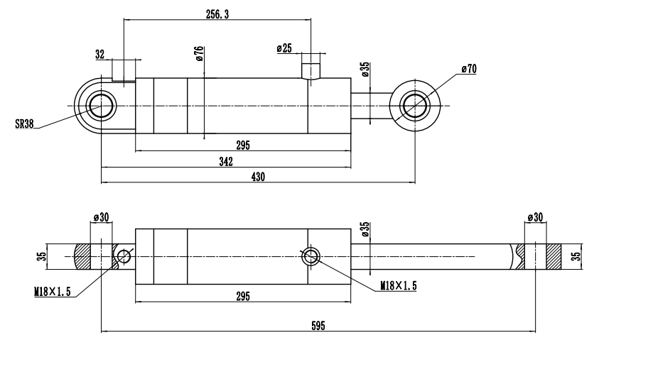 Heavy Root Grapple Rake Cylinder