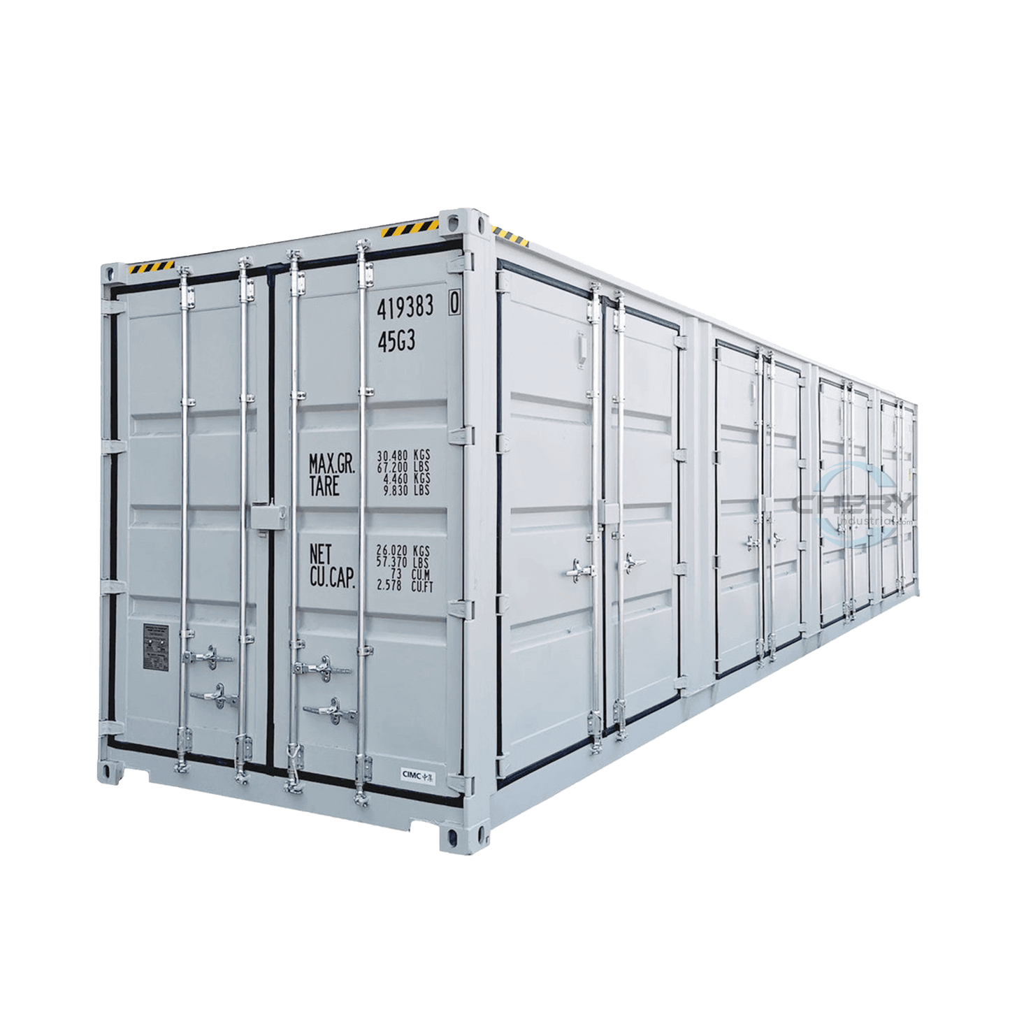 40ft High Cube Container with 4 Side Doors#color_grey