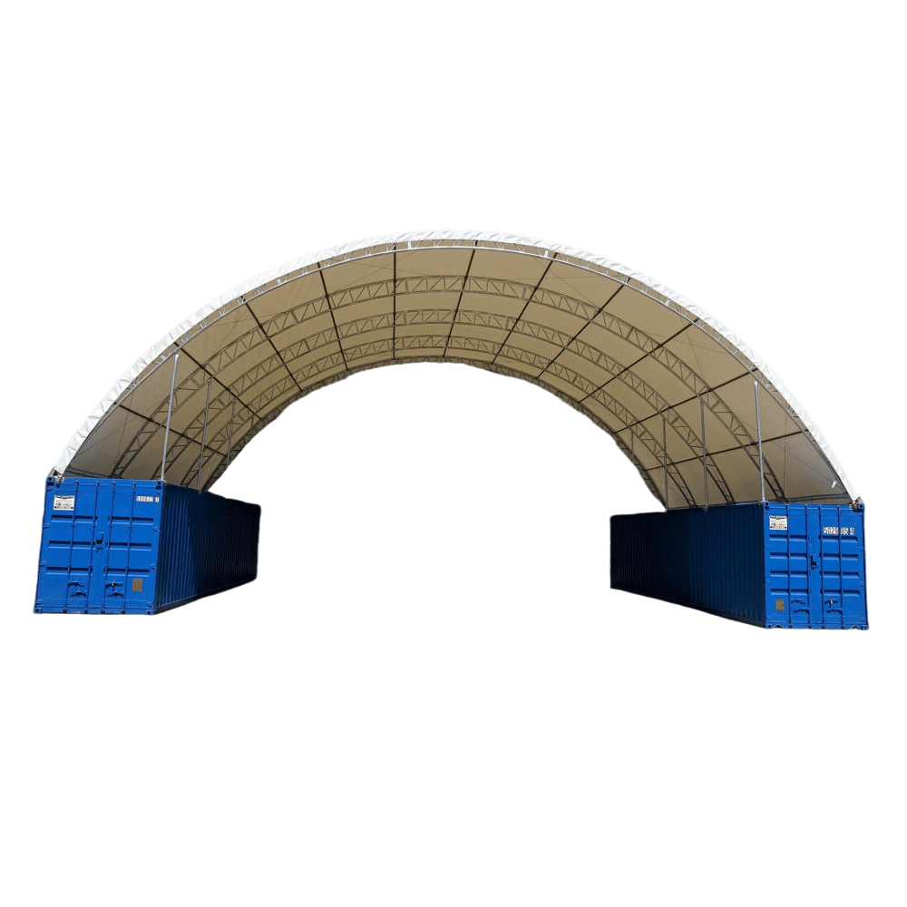 tent container Shipping Container Canopy Shelter Double Truss 40'x40'x15', Outside – Farm 2 Home & CONTAINER SOLUTIONS & DESIGNS