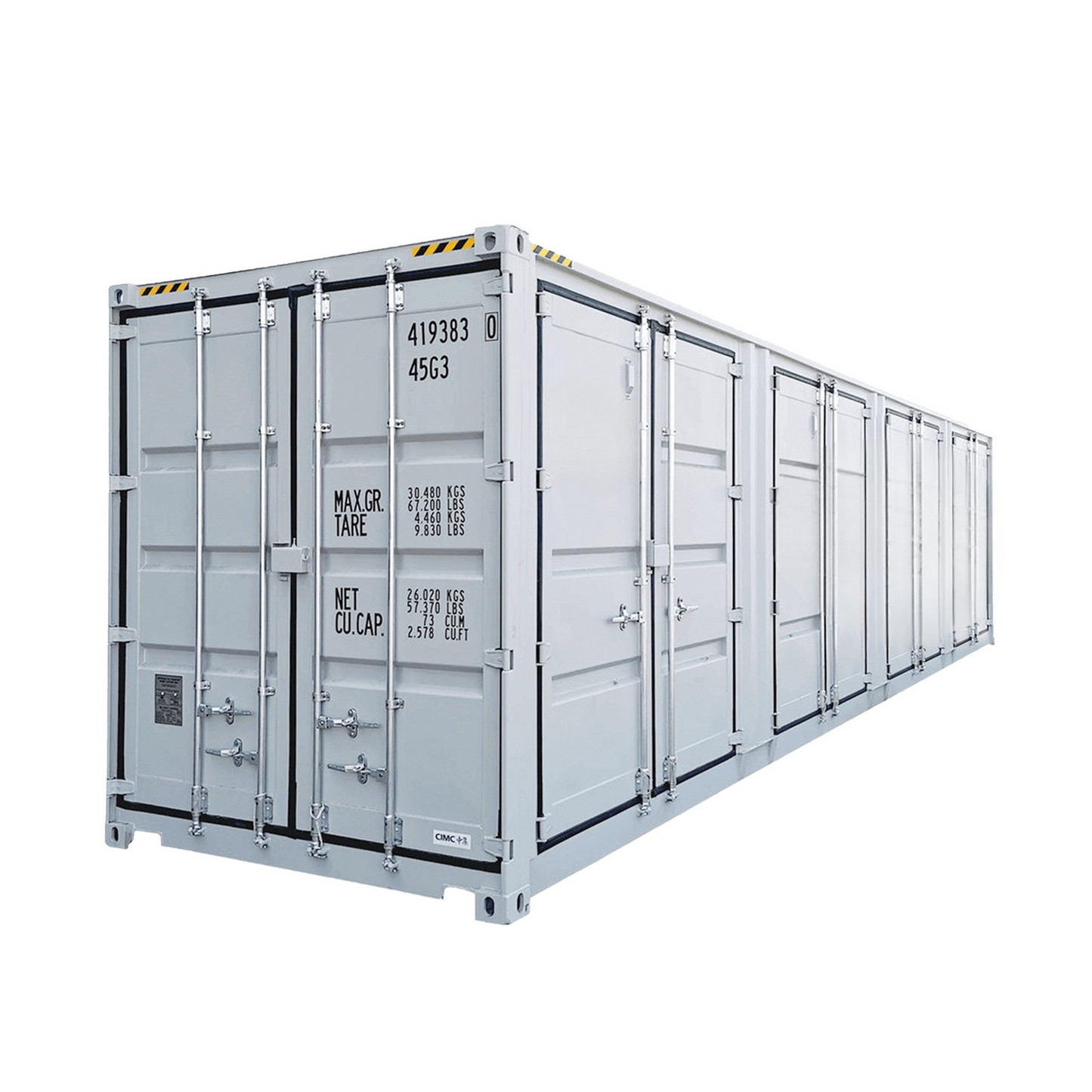 40ft High Cube Container with 4 Side Doors, with Logo