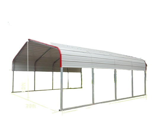 Golden Mount Classic Steel Carport 20'W x 20'L