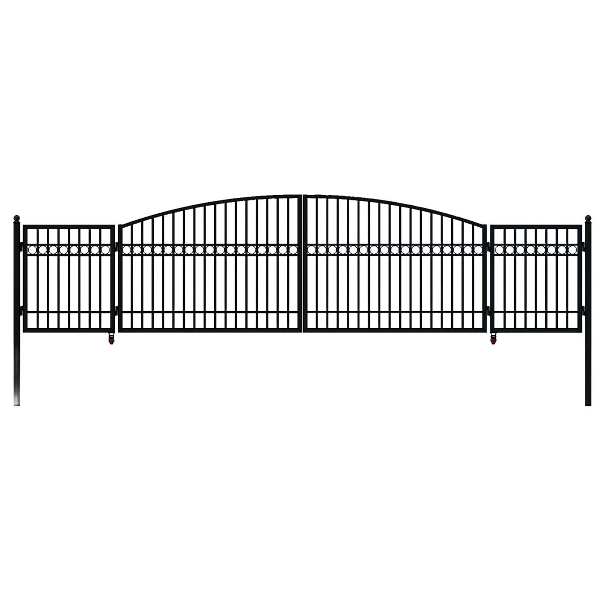 30 ft Dual Swing Wrought Iron Gate – Container Solutions & Designs LLC