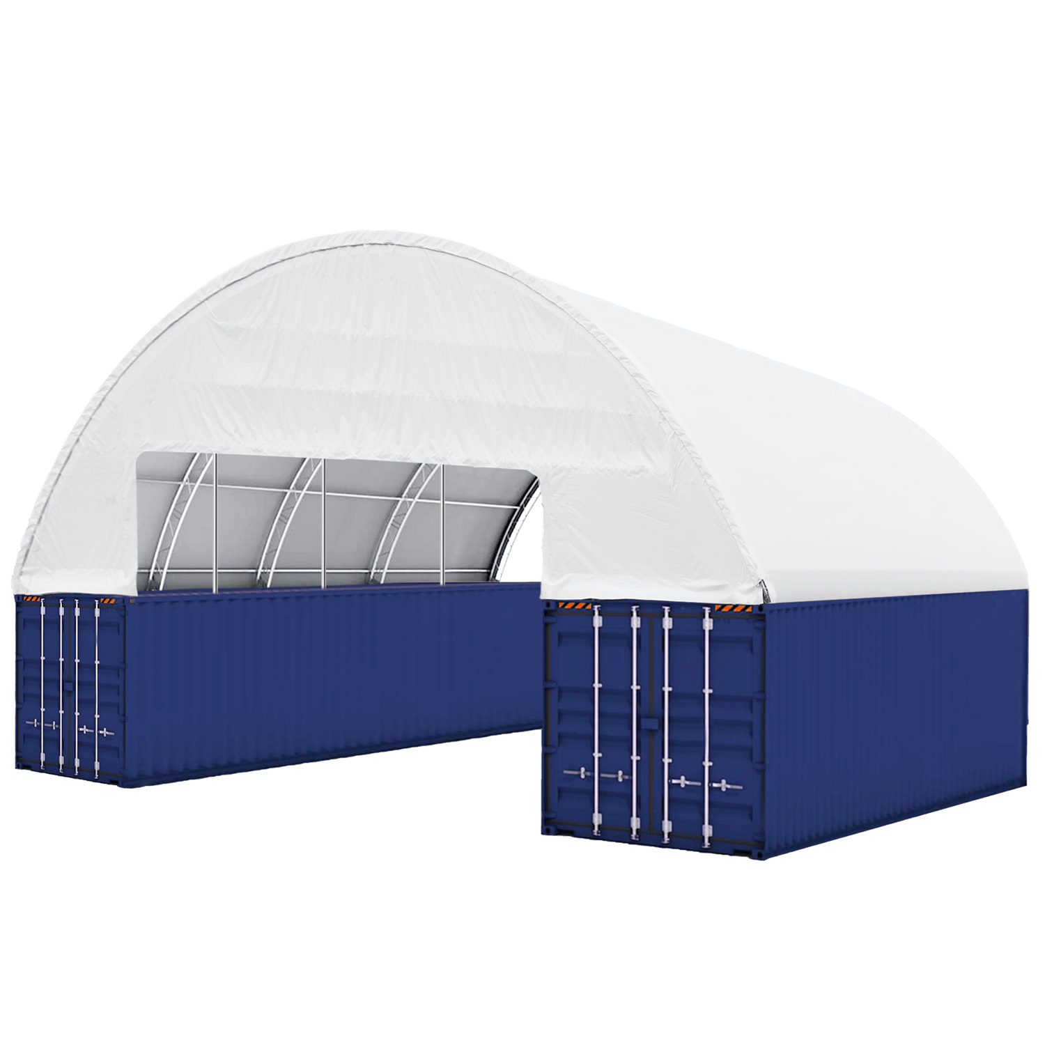 Double Truss Shipping Container Canopy Shelter 60'x40'x20' β Container ...