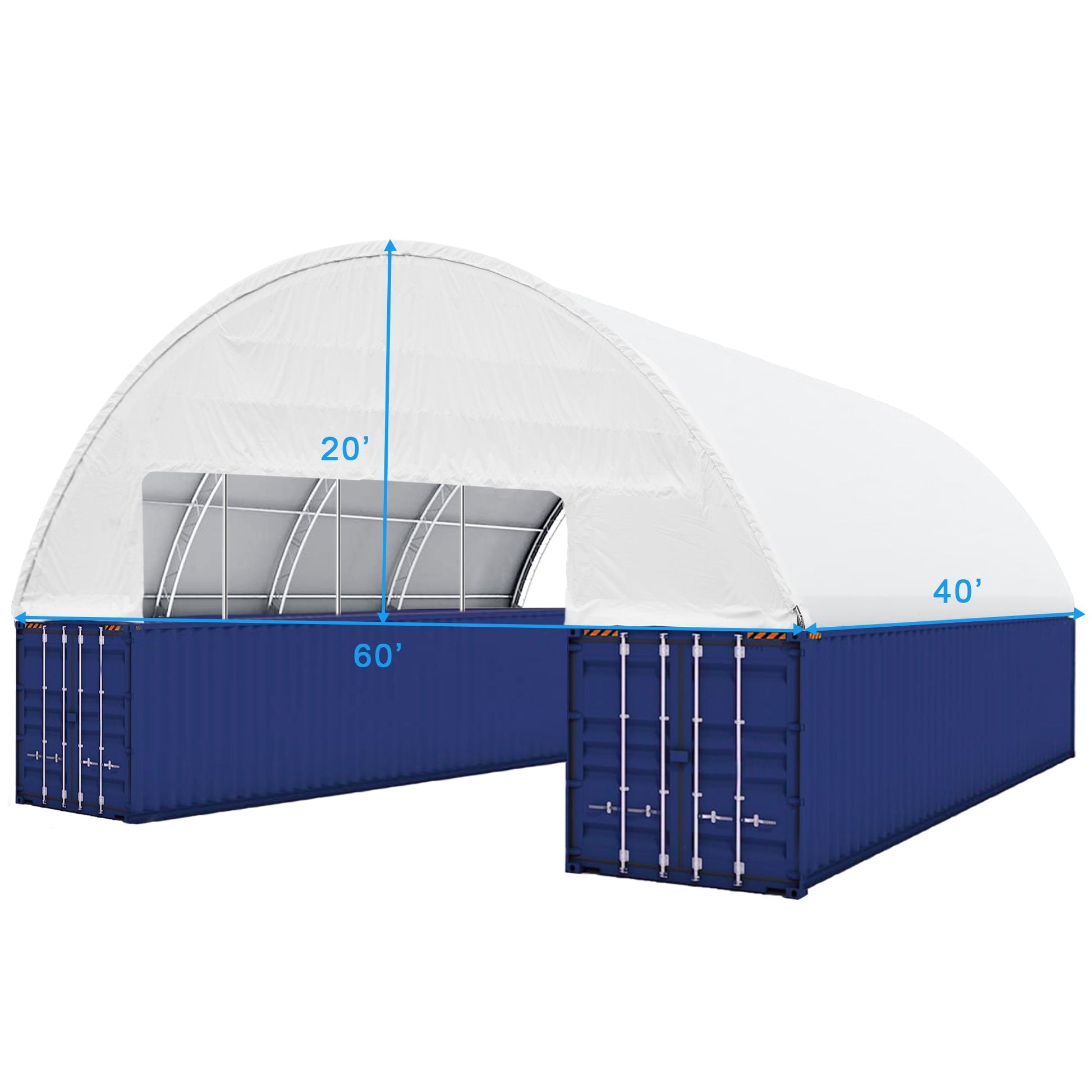 tent container Double Truss Shipping Container Canopy Shelter 60'x40'x20' – Farm 2 Home & CONTAINER SOLUTIONS & DESIGNS